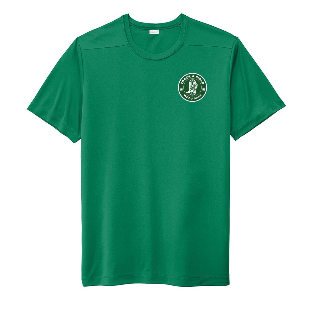 Track & Field Badge ~ Performance Tee ~ Wood Oaks Junior High Athletics