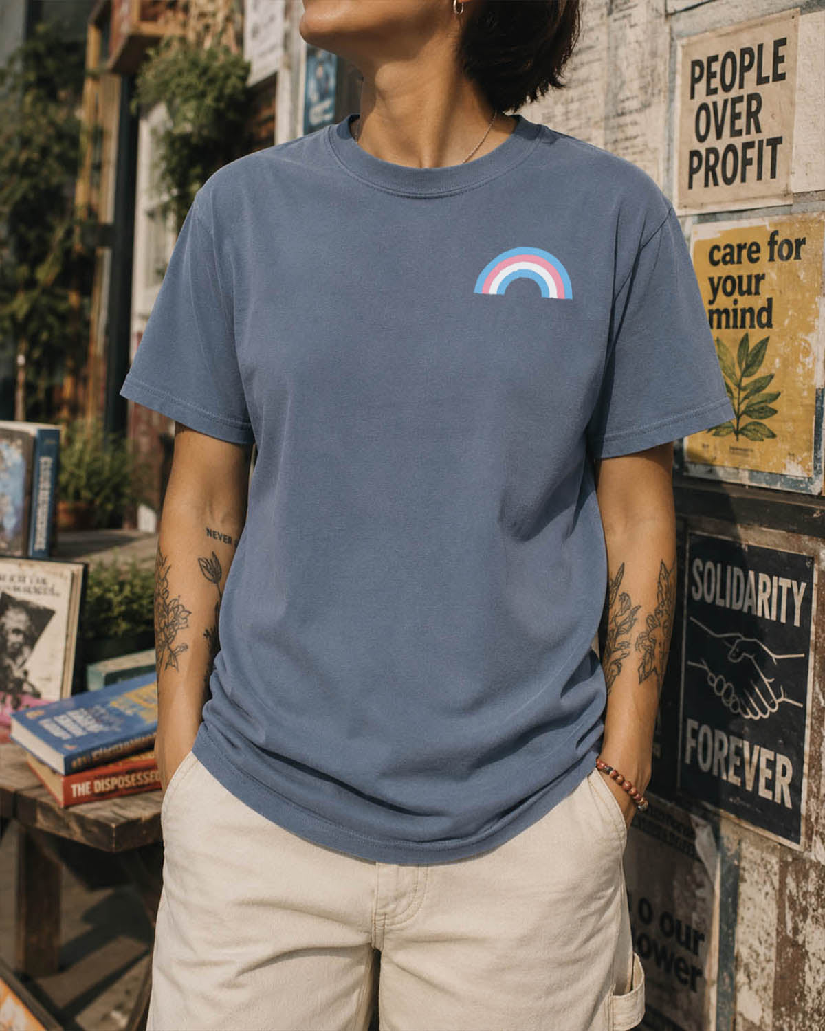True Colors ~ Heavyweight Cotton T-Shirt ~ humanKIND pride
