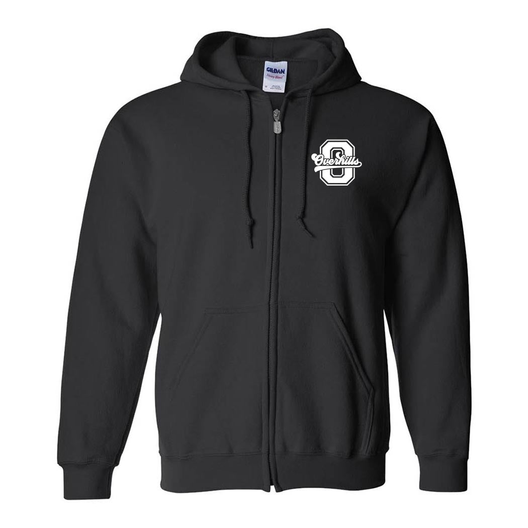 Varsity Letter Script Overhills ~ Zip Hoodie ~ Overhills Elementary School