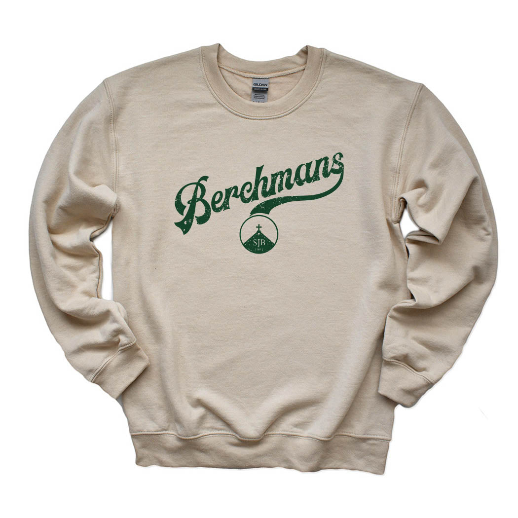 Vintage Script Berchmans ~ Crewneck Sweatshirt ~ St. John Berchmans