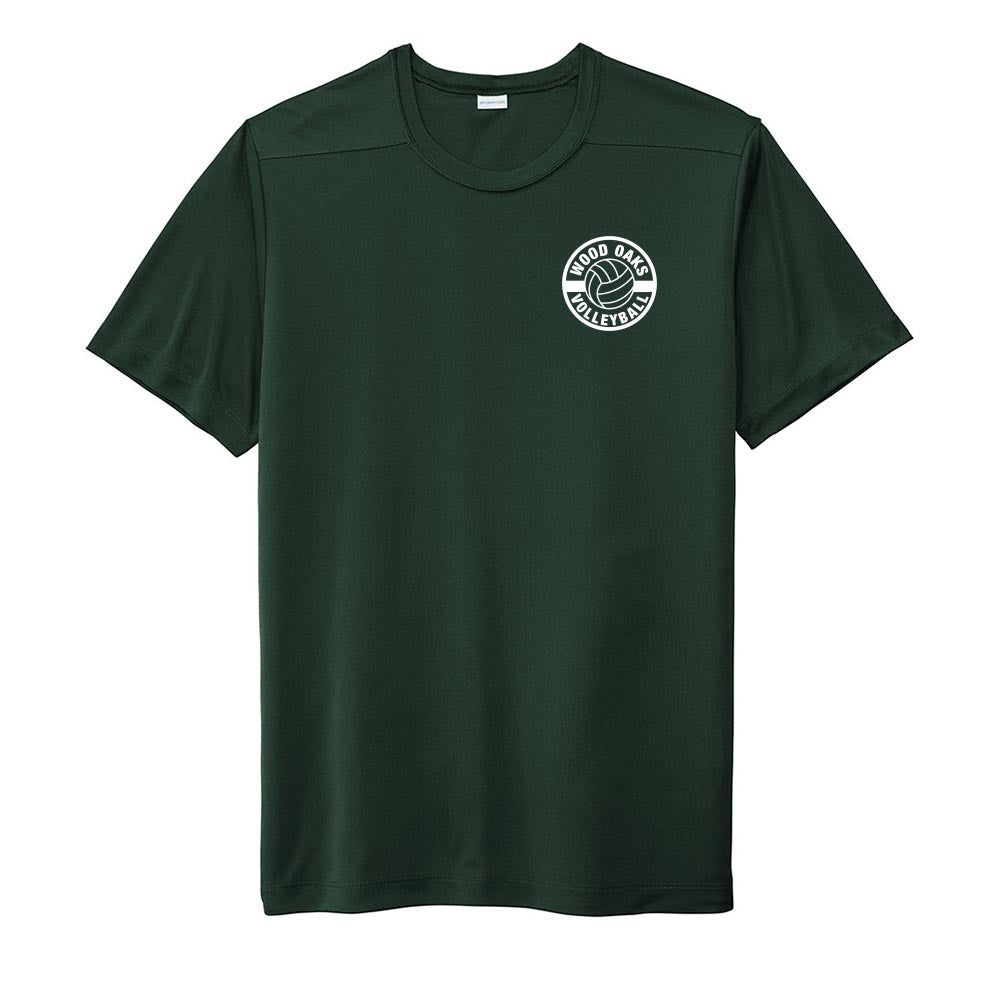 Volleyball Badge ~ Performance Tee ~ Wood Oaks Junior High Athletics