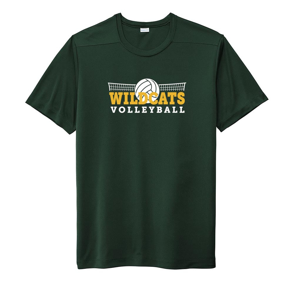 Volleyball Net ~ Performance Tee ~ Wood Oaks Junior High Athletics