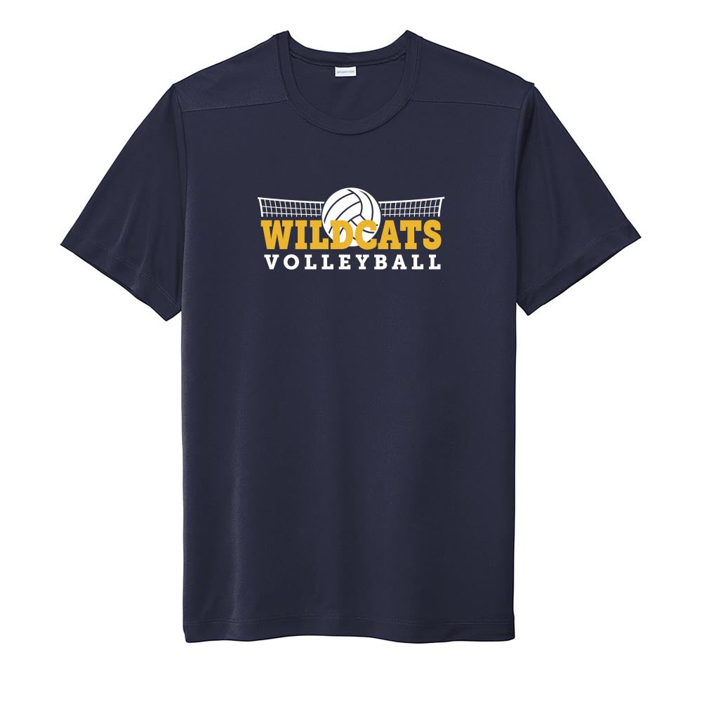 Volleyball Net ~ Performance Tee ~ Wood Oaks Junior High Athletics