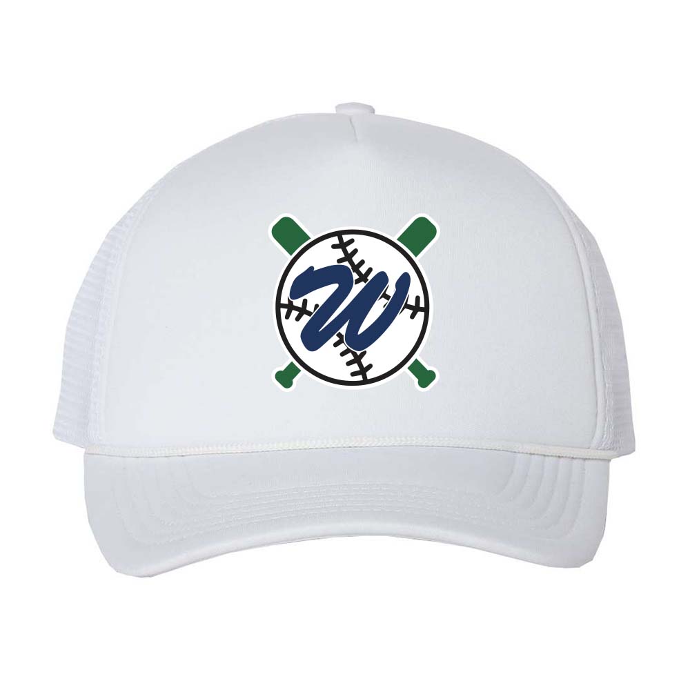 Printed W Cross Ball ~ Foam Trucker Hat ~ Wilmette Baseball Association