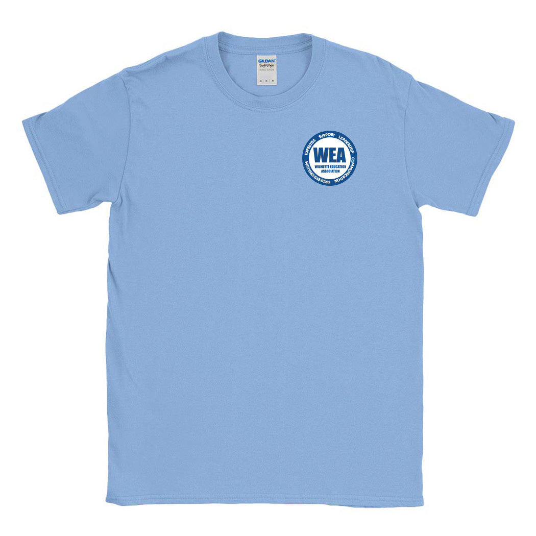 WEA Badge ~ Cotton T-Shirt ~ Wilmette Education Association