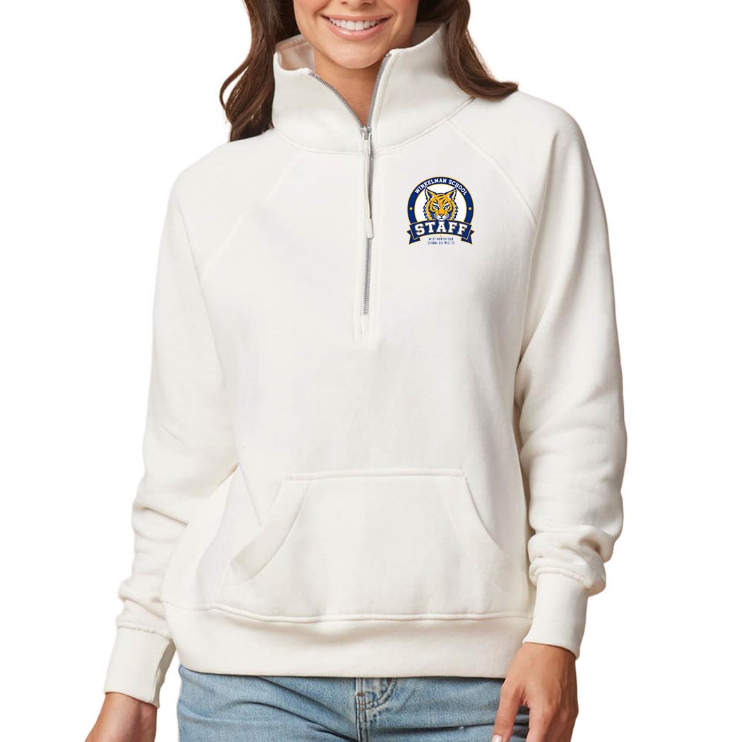 Winkelman Staff Badge ~ Ladies Boxy Half Zip Fleece ~ Winkelman Elementary School Staff