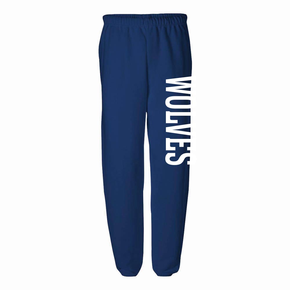 Wolves Mascot Split ~ Sweatpants ~ Wilmette Junior High School
