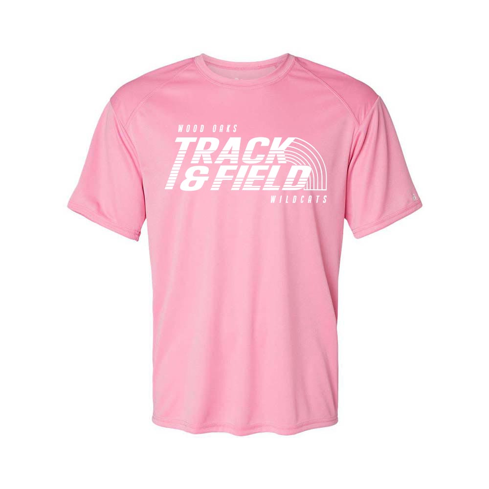 TRACK & FIELD PERFORMANCE TEE ~ WOOD OAKS ATHLETICS ~ youth & adult ~ classic fit