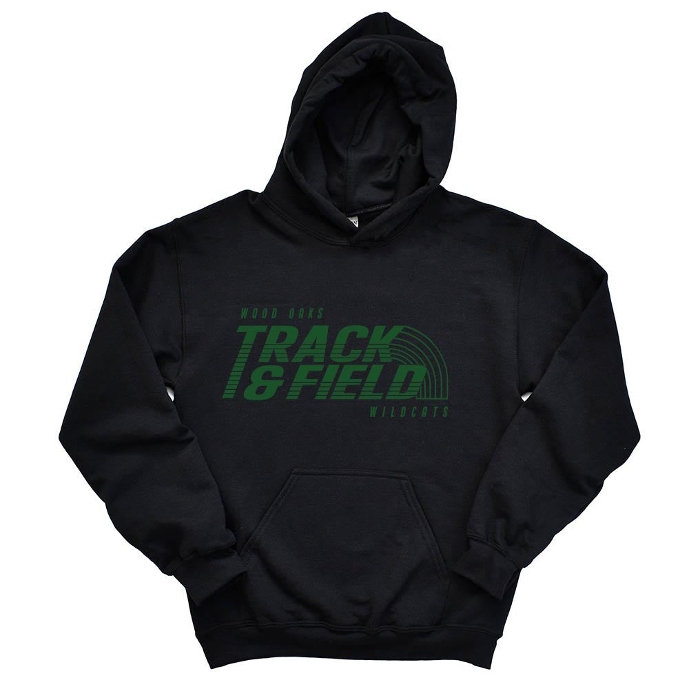 TRACK & FIELD HOODIE ~ WOOD OAKS ATHLETICS ~ youth & adult ~ classic unisex fit