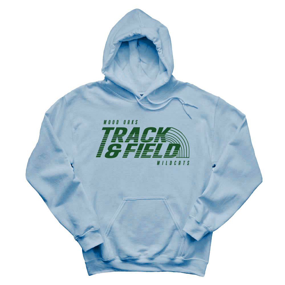 TRACK & FIELD HOODIE ~ WOOD OAKS ATHLETICS ~ youth & adult ~ classic unisex fit