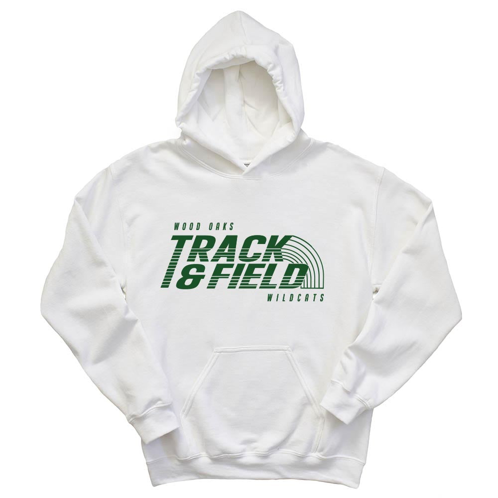 TRACK & FIELD HOODIE ~ WOOD OAKS ATHLETICS ~ youth & adult ~ classic unisex fit