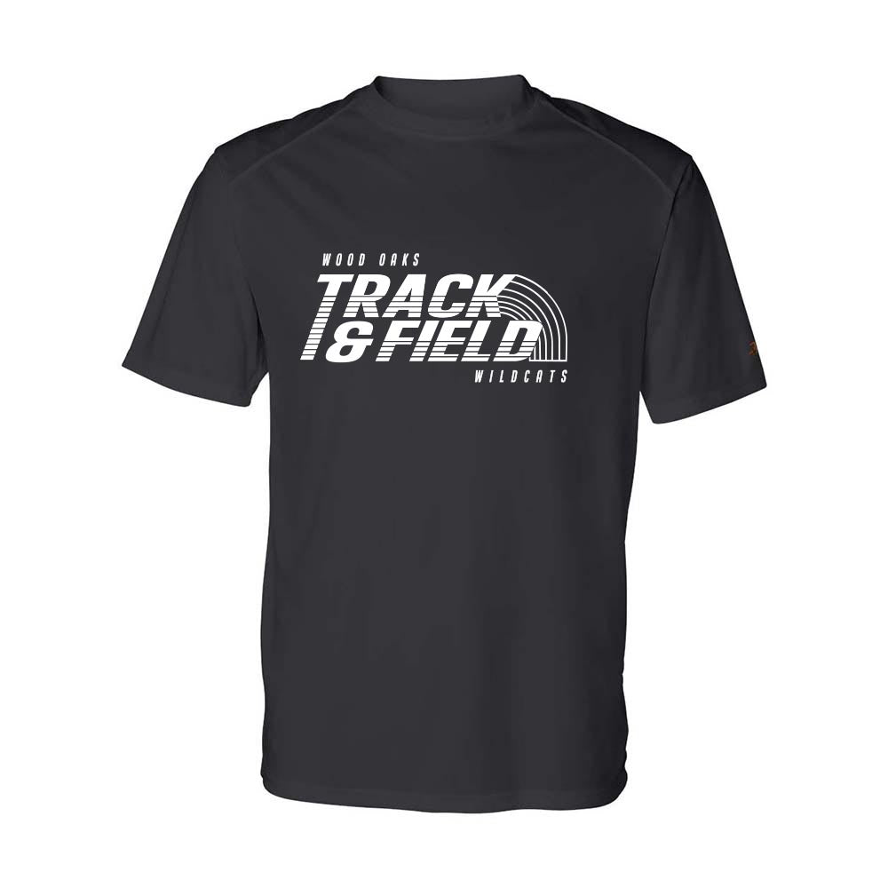 TRACK & FIELD PERFORMANCE TEE ~ WOOD OAKS ATHLETICS ~ youth & adult ~ classic fit