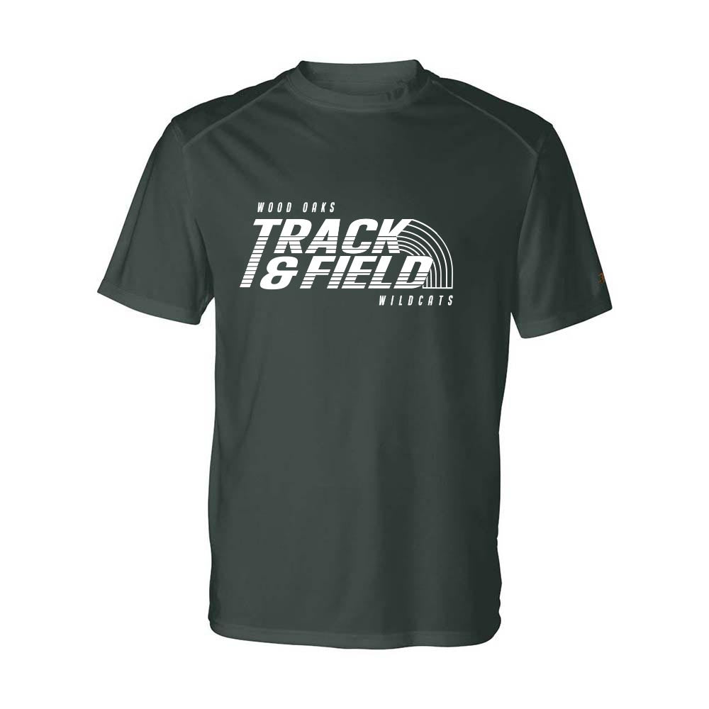 TRACK & FIELD PERFORMANCE TEE ~ WOOD OAKS ATHLETICS ~ youth & adult ~ classic fit
