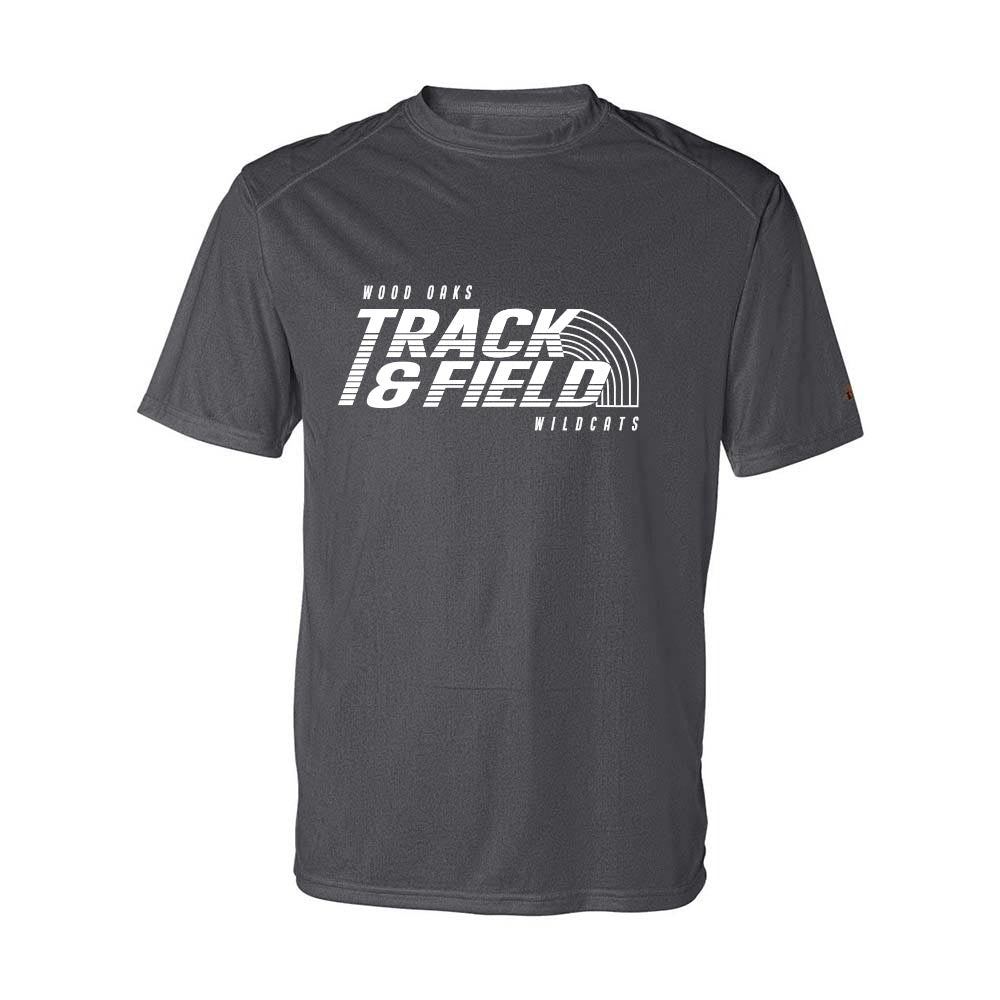 TRACK & FIELD PERFORMANCE TEE ~ WOOD OAKS ATHLETICS ~ youth & adult ~ classic fit