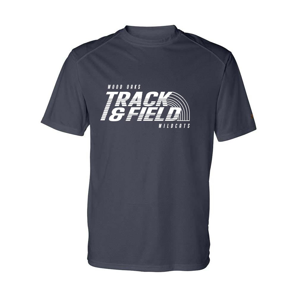 TRACK & FIELD PERFORMANCE TEE ~ WOOD OAKS ATHLETICS ~ youth & adult ~ classic fit