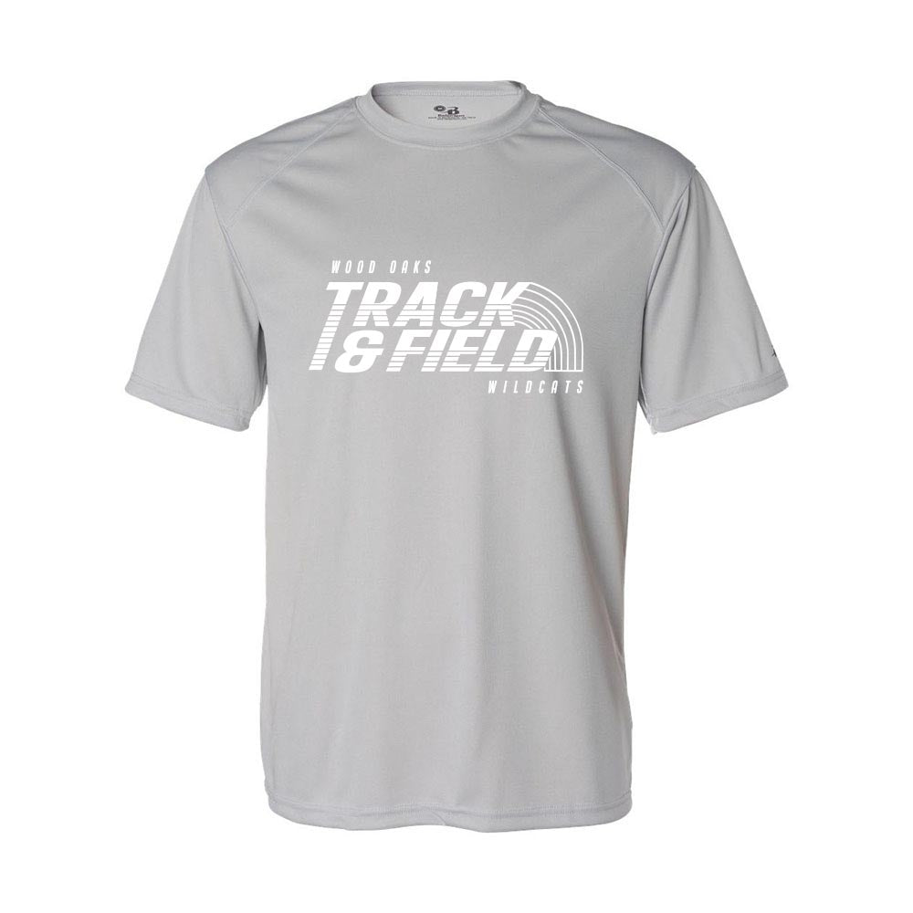 TRACK & FIELD PERFORMANCE TEE ~ WOOD OAKS ATHLETICS ~ youth & adult ~ classic fit