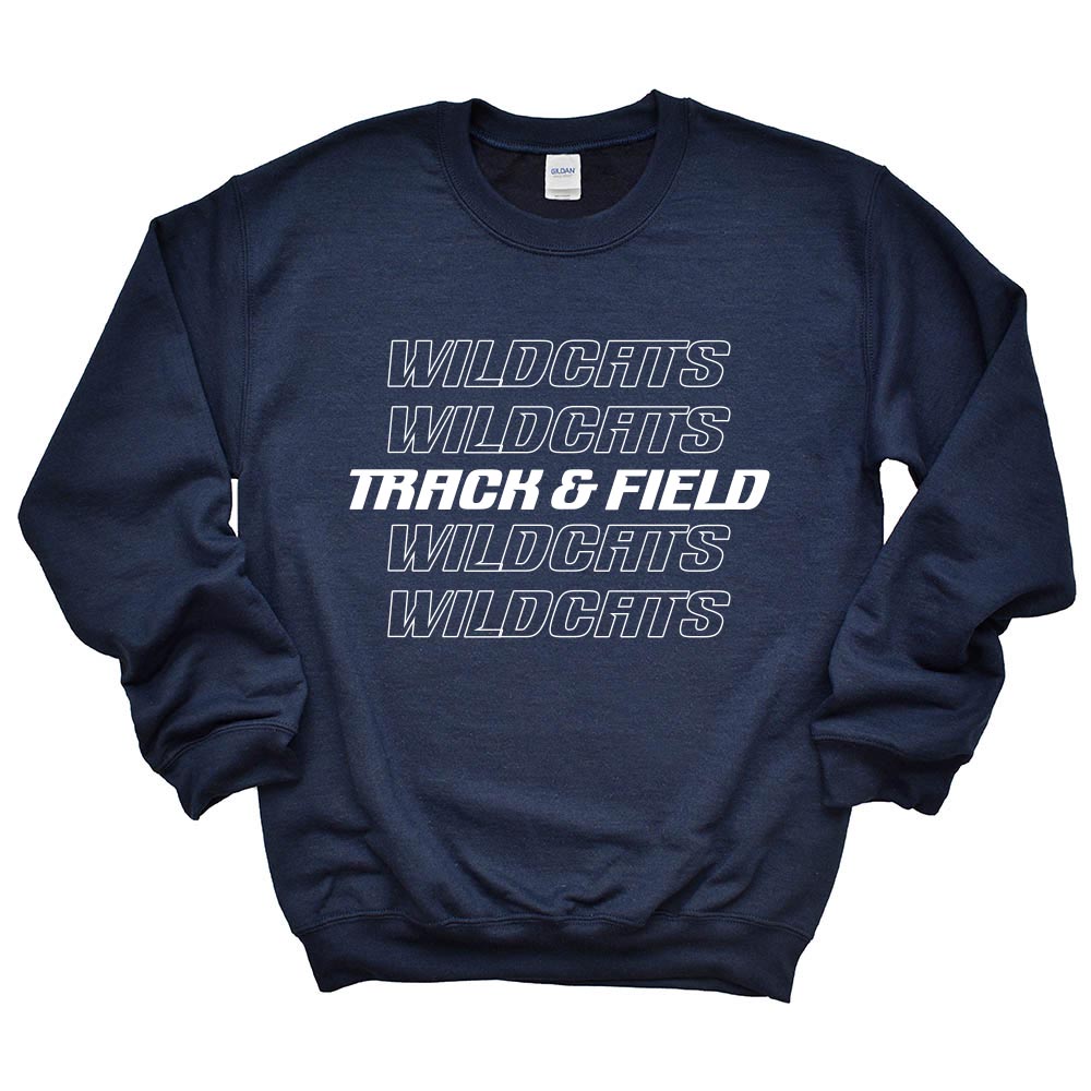 TRACK & FIELD CREWNECK SWEATSHIRT ~ WOOD OAKS ATHLETICS ~ youth & adult ~ classic unisex fit