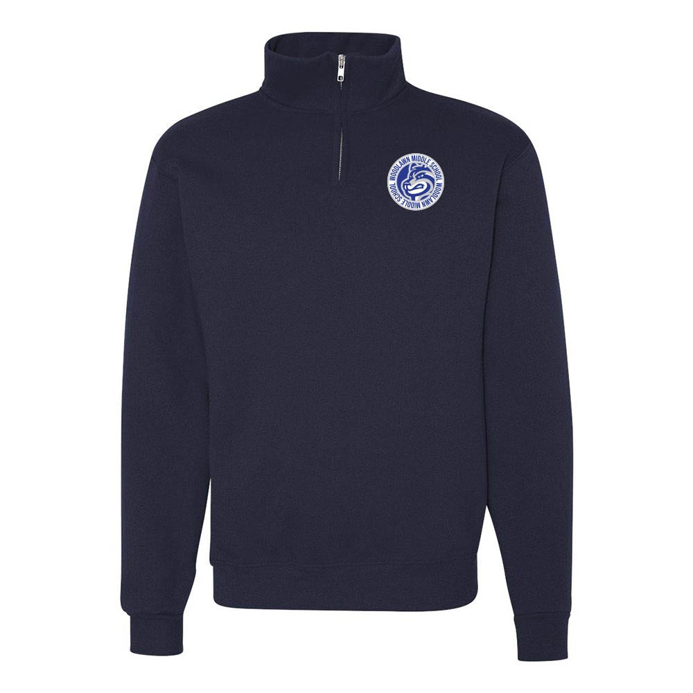 Woodlawn Badge ~ Quarter-Zip Sweatshirt ~ Woodlawn Middle School