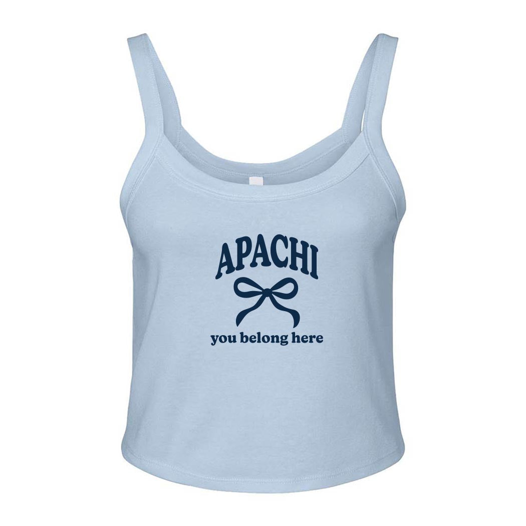 You Belong Here ~ Micro Rib Baby Tank ~ Apachi Day Camp