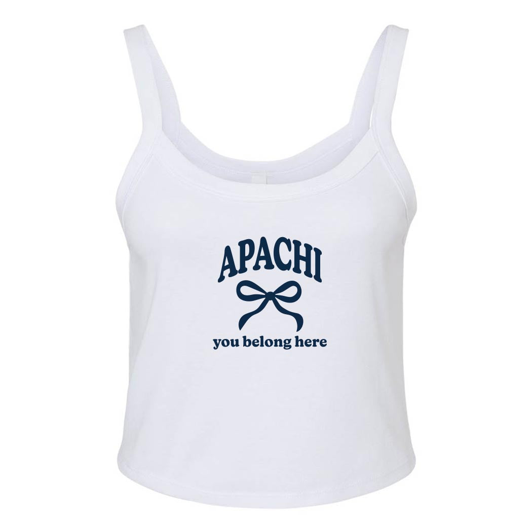 You Belong Here ~ Micro Rib Baby Tank ~ Apachi Day Camp