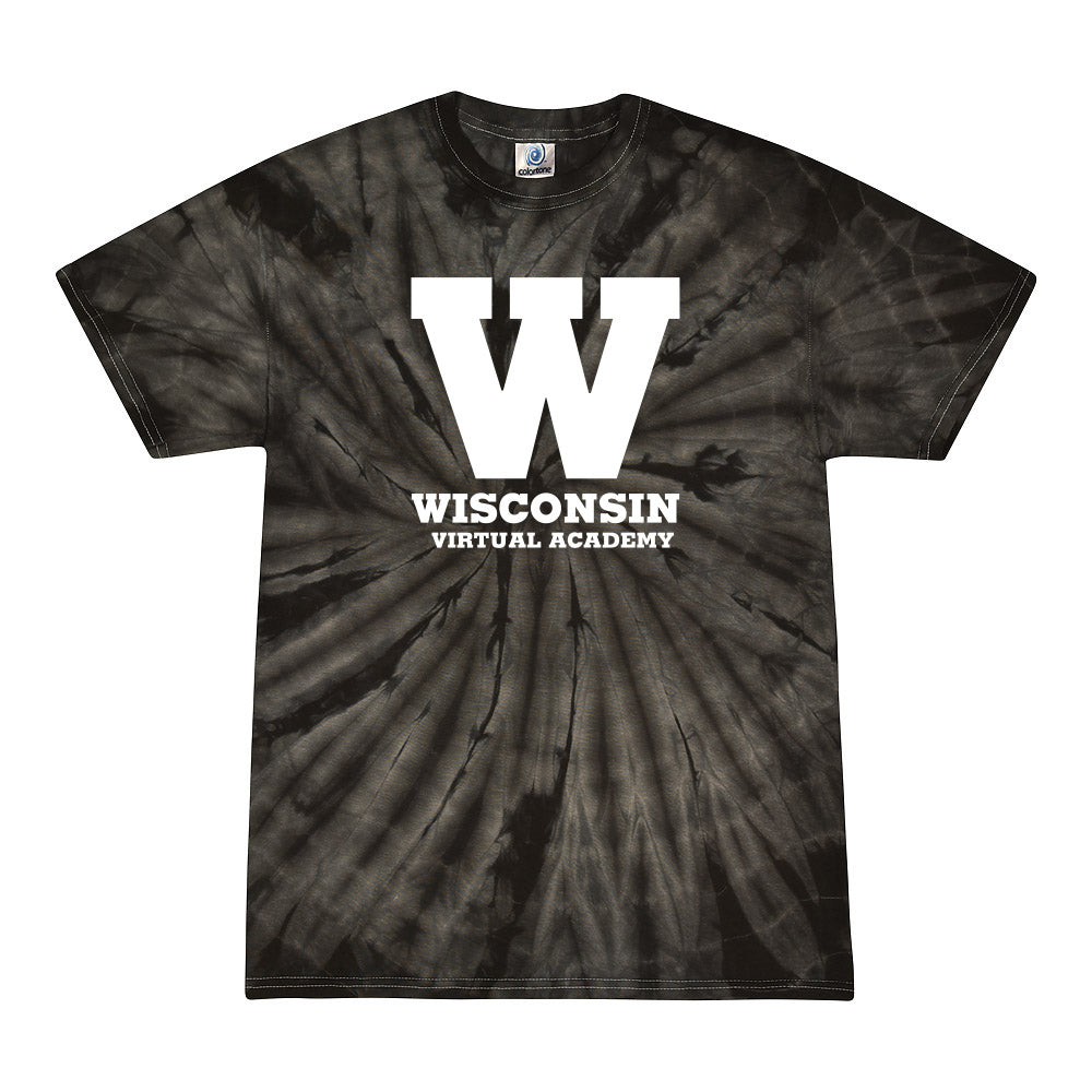 W TIE DYE TEE ~ WISCONSIN VIRTUAL ACADEMY ~ youth & adult ~ classic unisex fit