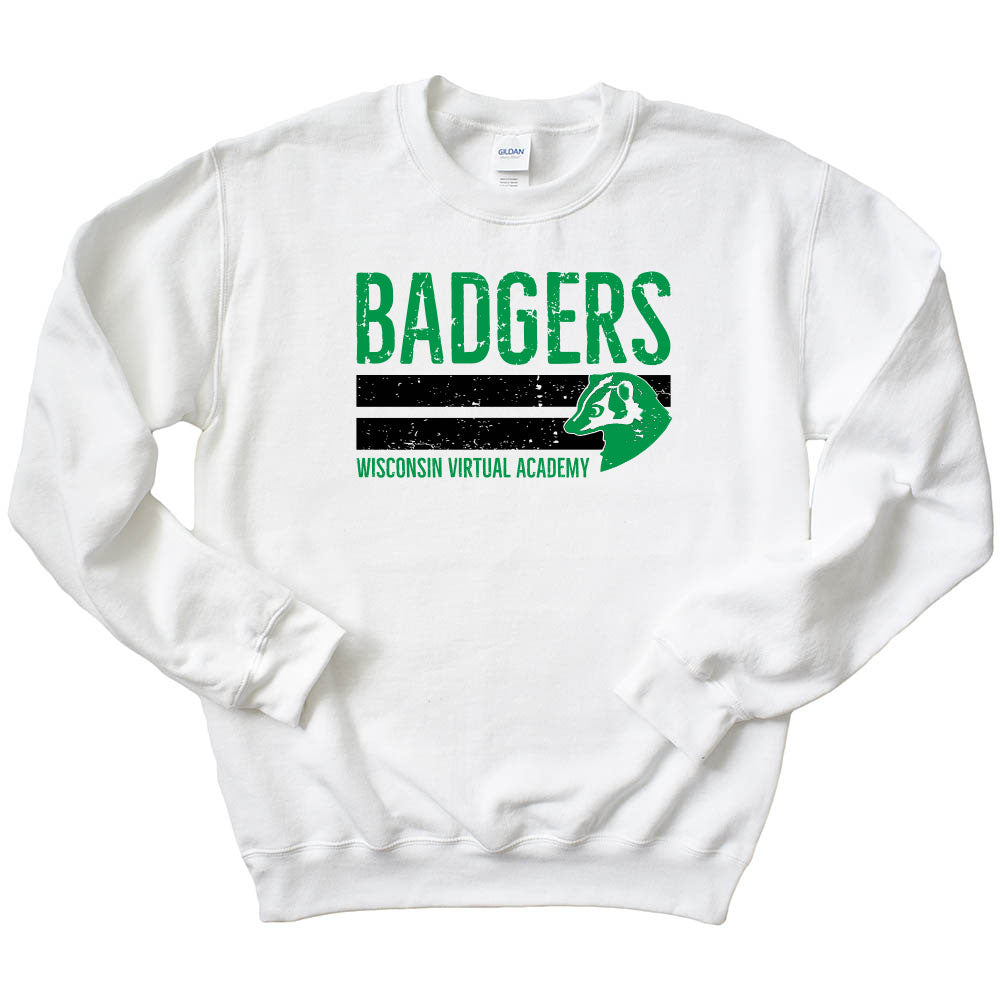 BADGER MASCOT SWEATSHIRT ~ WISCONSIN VIRTUAL ACADEMY ~ youth & adult ~ classic unisex fit