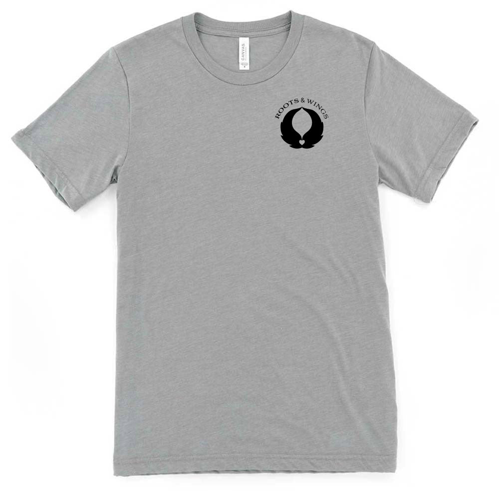 ROOTS & WINGS YOUTH HEATHER TEE <br />classic fit - humanKIND