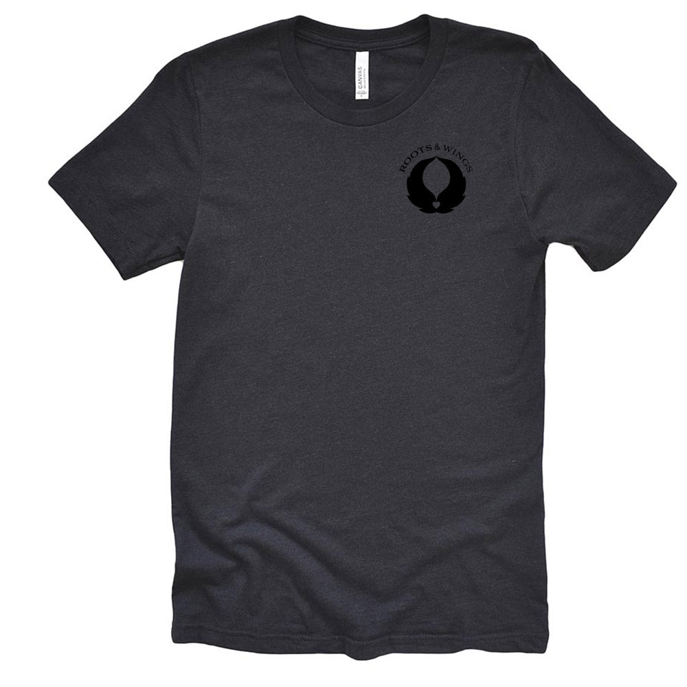 ROOTS & WINGS UNISEX HEATHER TEE <br />classic fit - humanKIND