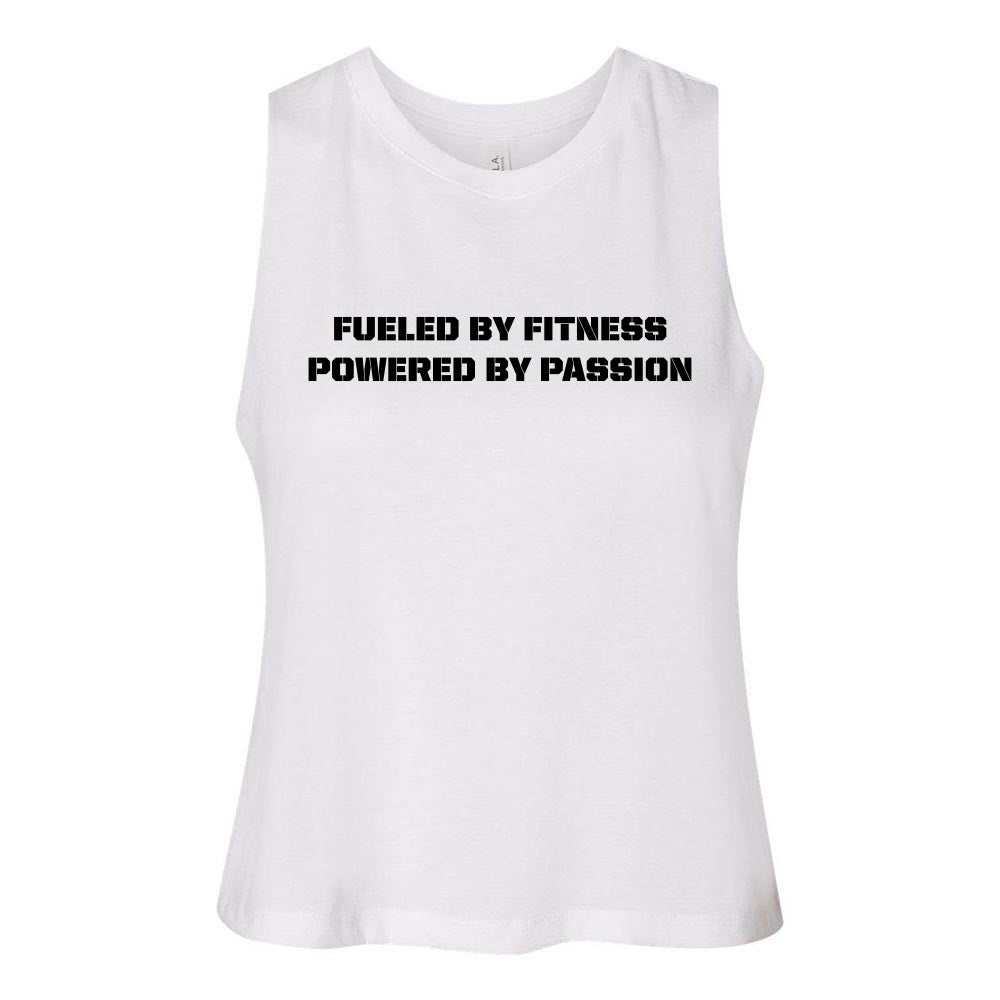 KRYSTAL's BODY SHOP <br >WOMEN'S RACERBACK CROP TANK <br > women's classic fit - humanKIND