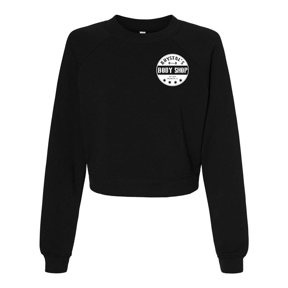 KRYSTAL'S BODY SHOP <br/>RAGLAN CROP FLEECE classic fit - humanKIND