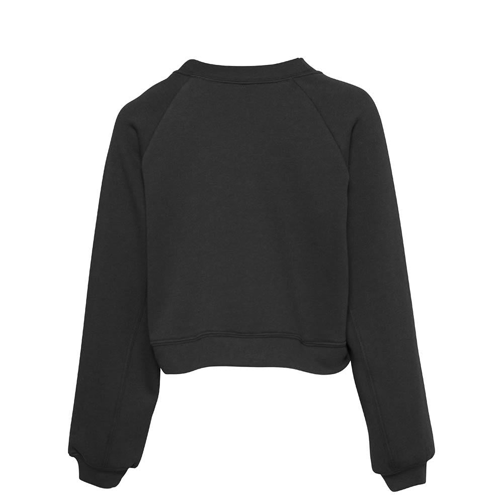Custom ~ Raglan Crop Sponge Fleece ~ New Trier High School-dark grey