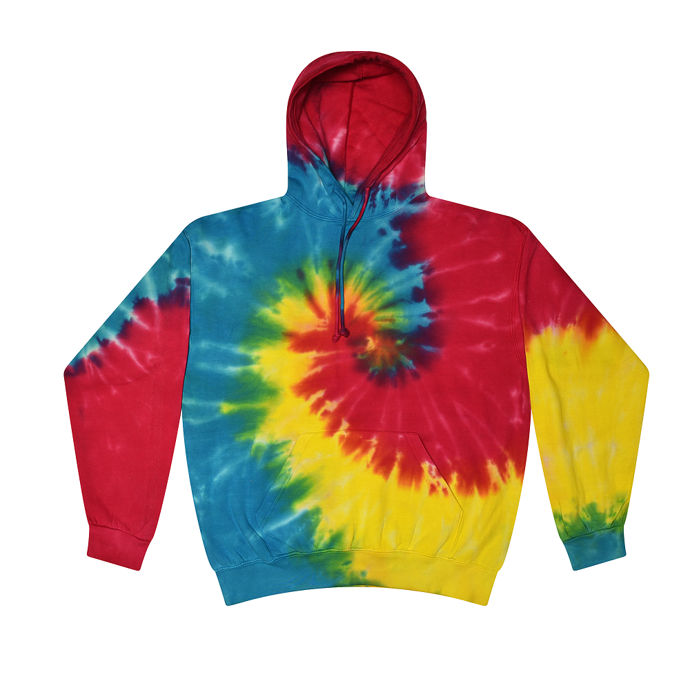 Custom ~ Tie Dye Hoodie ~ Meridian School-reactive rainbow
