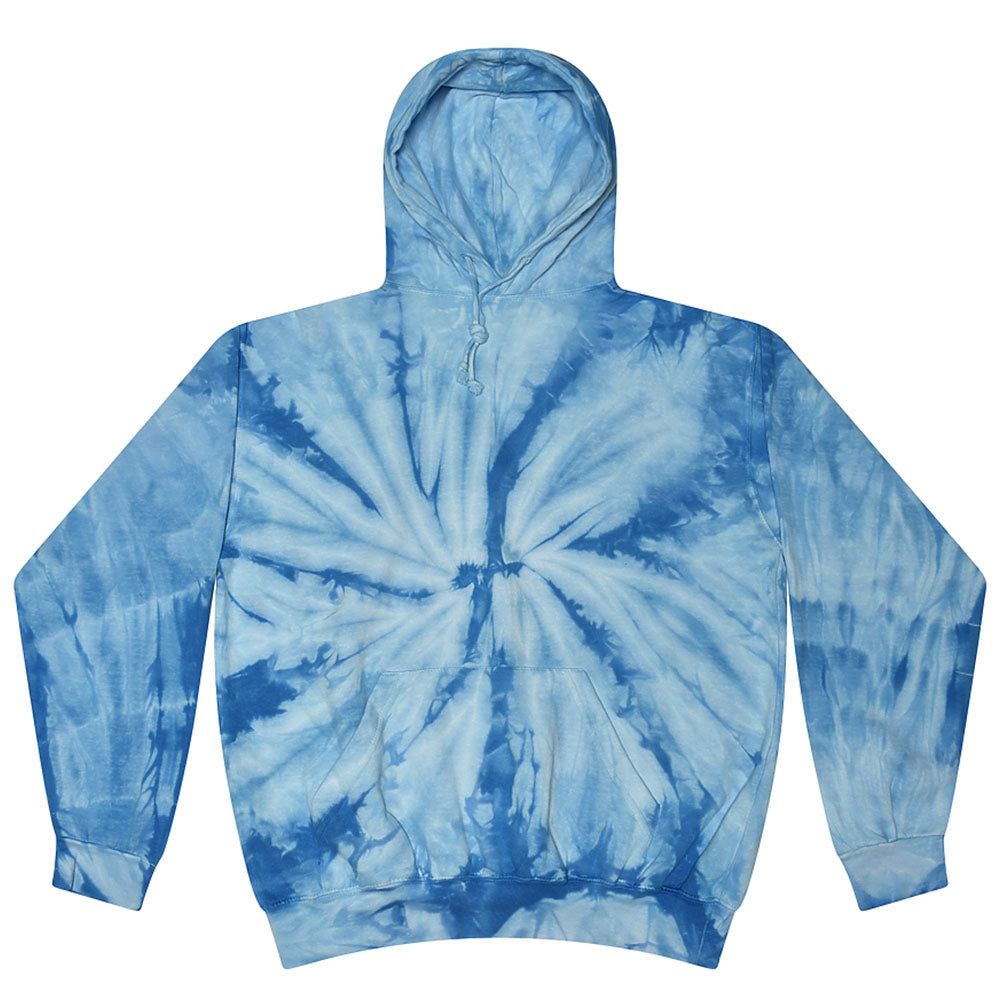 Custom ~ Tie Dye Hoodie ~ Meridian School-spider baby blue