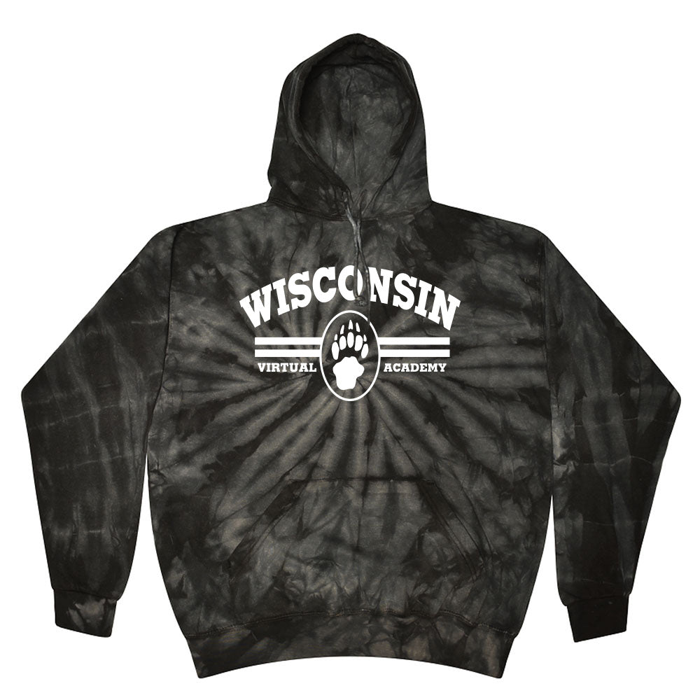 TIE DYE HOODIE ~ WISCONSIN VIRTUAL ACADEMY ~ youth & adult ~ classic unisex fit