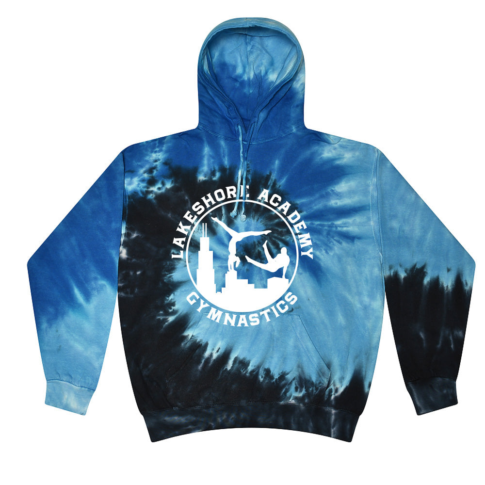 Logo ~ Tie Dye Hoodie ~ Lakeshore Academy Gymnastics