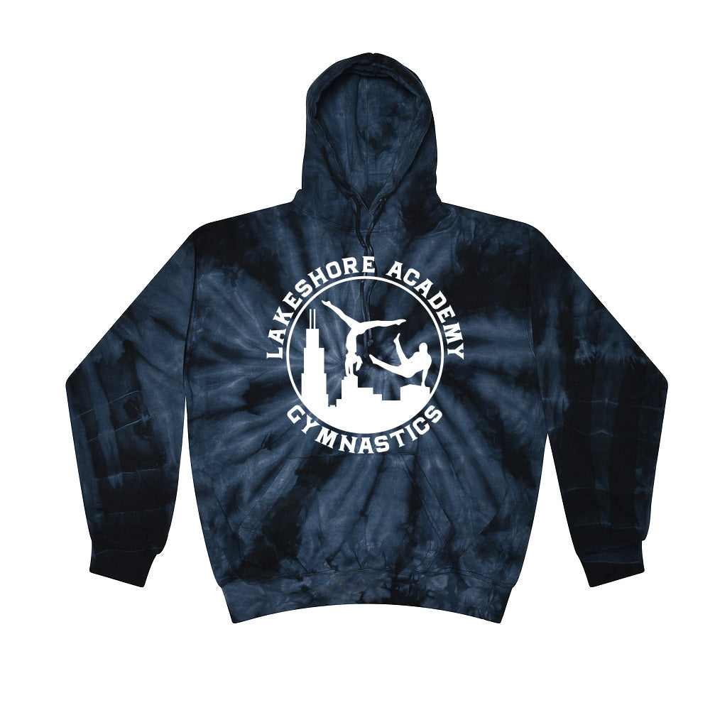 Logo ~ Tie Dye Hoodie ~ Lakeshore Academy Gymnastics
