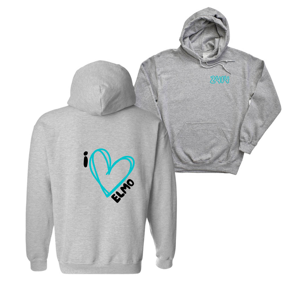 I HEART ELMO ~ hooded sweatshirt ~ classic fit