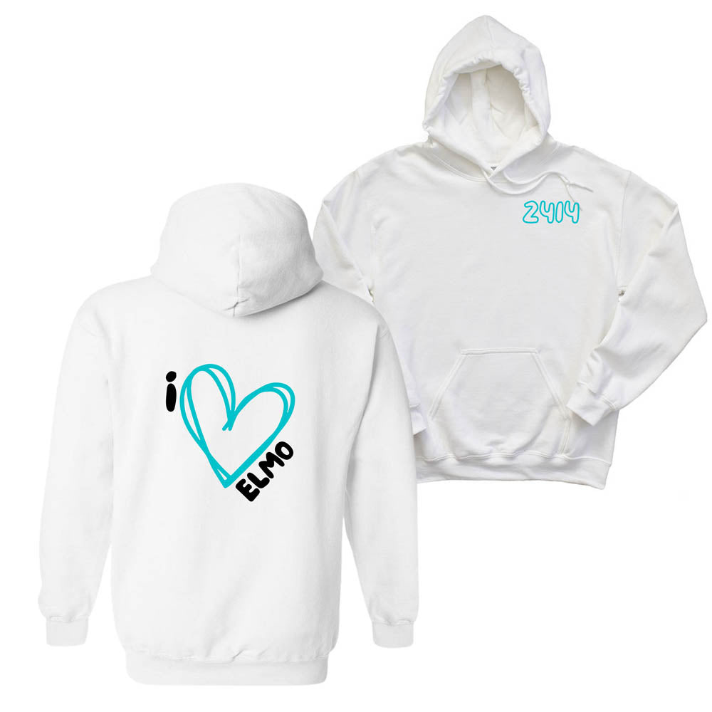 I HEART ELMO ~ hooded sweatshirt ~ classic fit