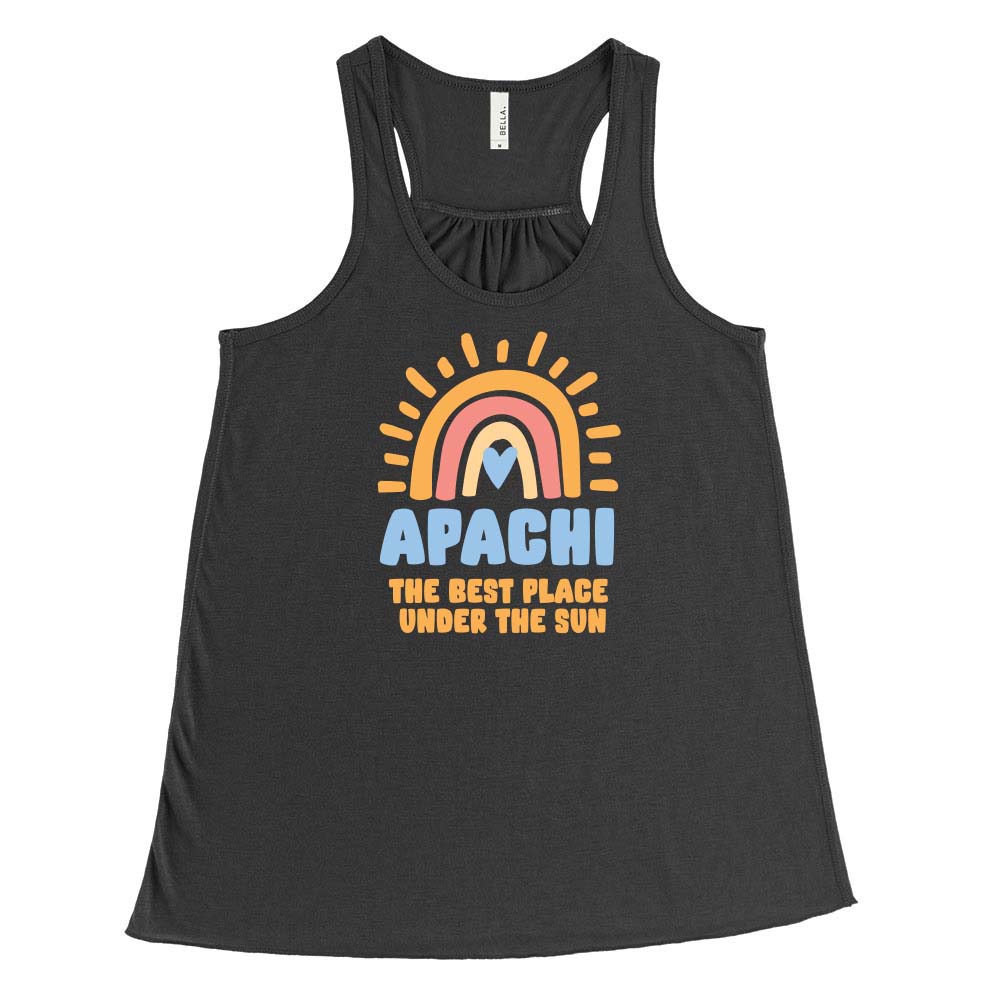 BEST PLACE UNDER THE SUN RAINBOW FLOWY TANK ~ APACHI DAY CAMP ~ youth ~ flowy fit