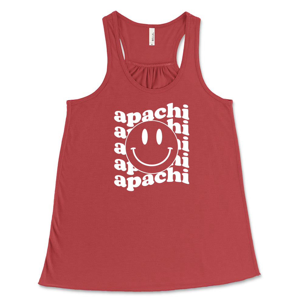 WAVY SMILEY FLOWY TANK ~ APACHI DAY CAMP ~ adult ~ flowy fit