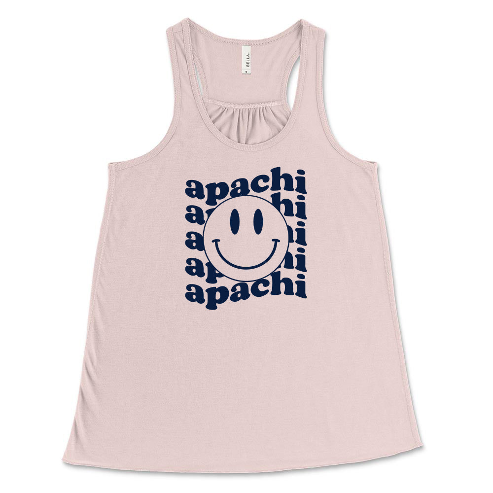 WAVY SMILEY FLOWY TANK ~ APACHI DAY CAMP ~ adult ~ flowy fit