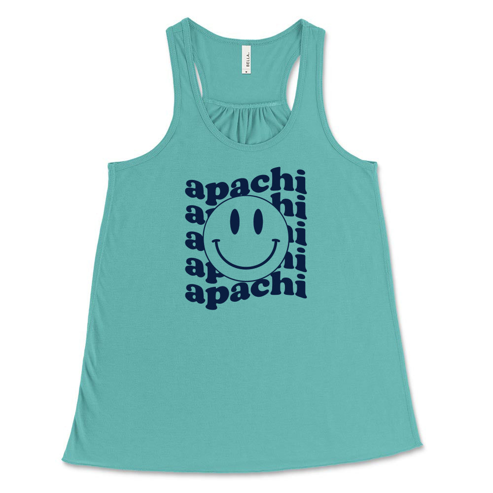 WAVY SMILEY FLOWY TANK ~ APACHI DAY CAMP ~ adult ~ flowy fit