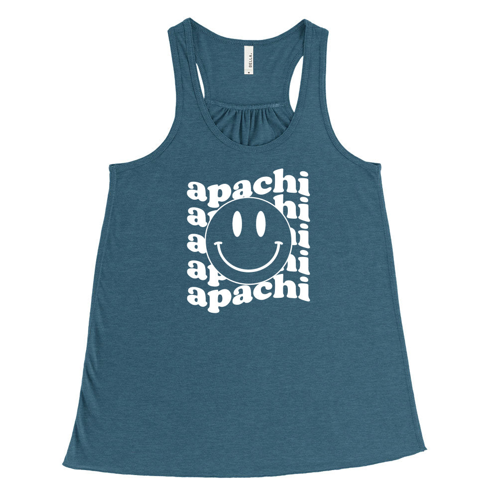 WAVY SMILEY FLOWY TANK ~ APACHI DAY CAMP ~ adult ~ flowy fit