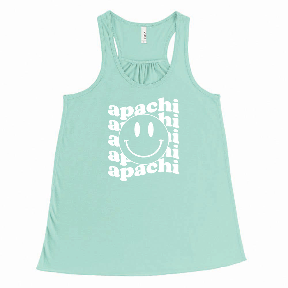 WAVY SMILEY FLOWY TANK ~ APACHI DAY CAMP ~ adult ~ flowy fit