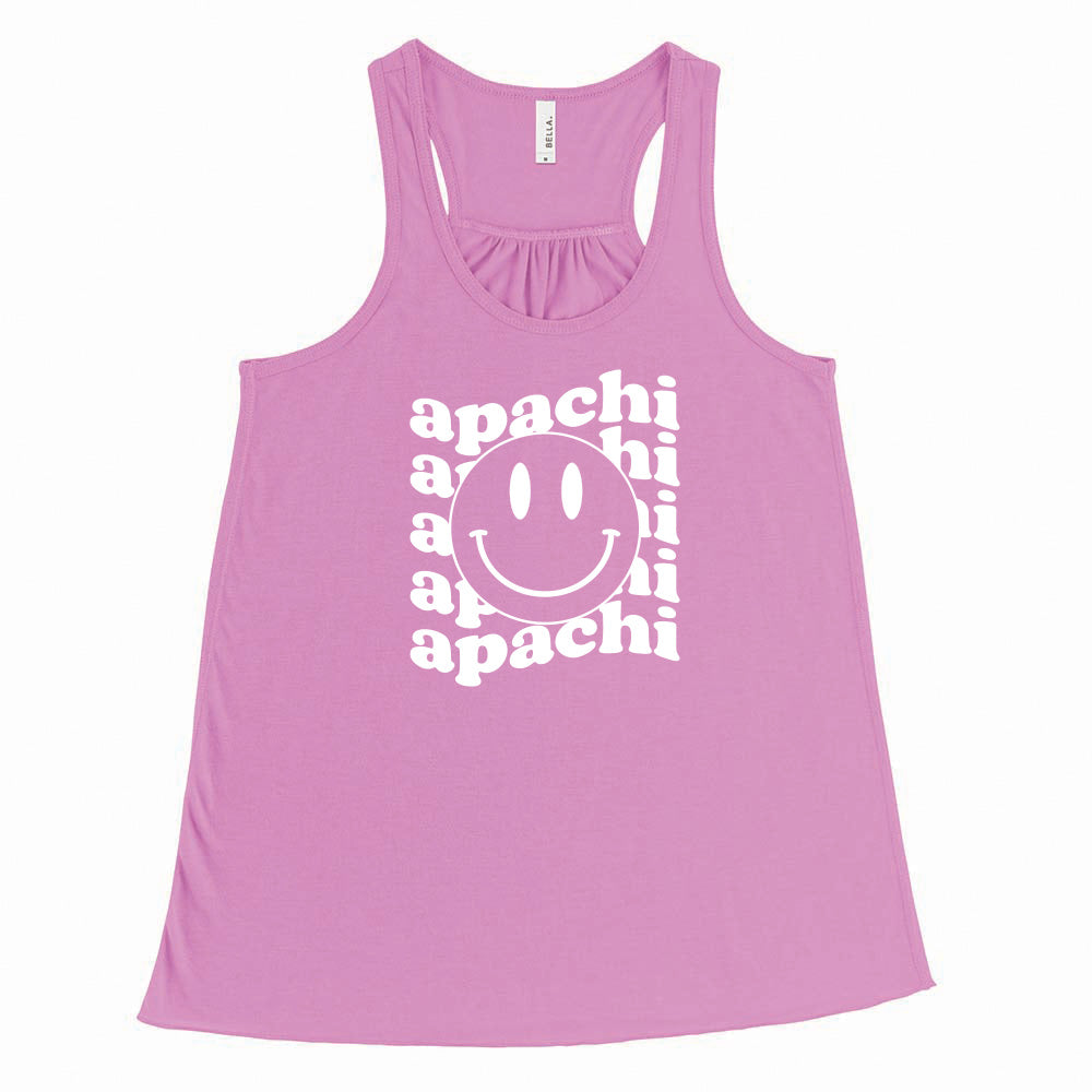 WAVY SMILEY FLOWY TANK ~ APACHI DAY CAMP ~ adult ~ flowy fit