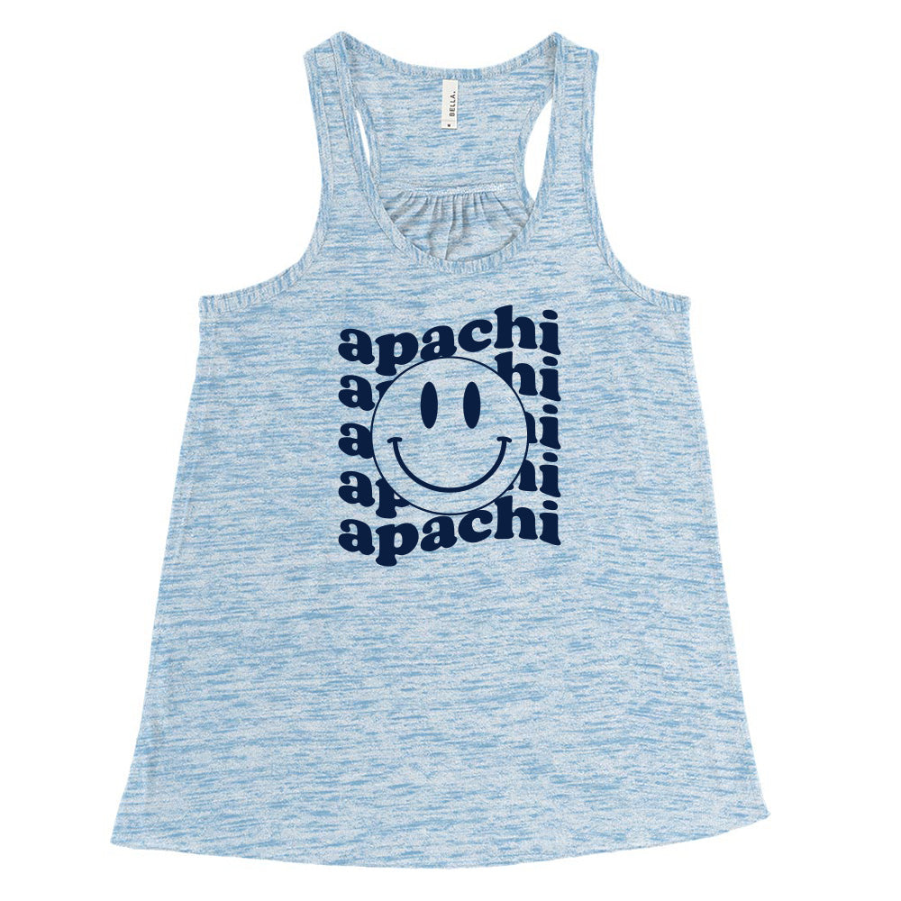 WAVY SMILEY FLOWY TANK ~ APACHI DAY CAMP ~ adult ~ flowy fit