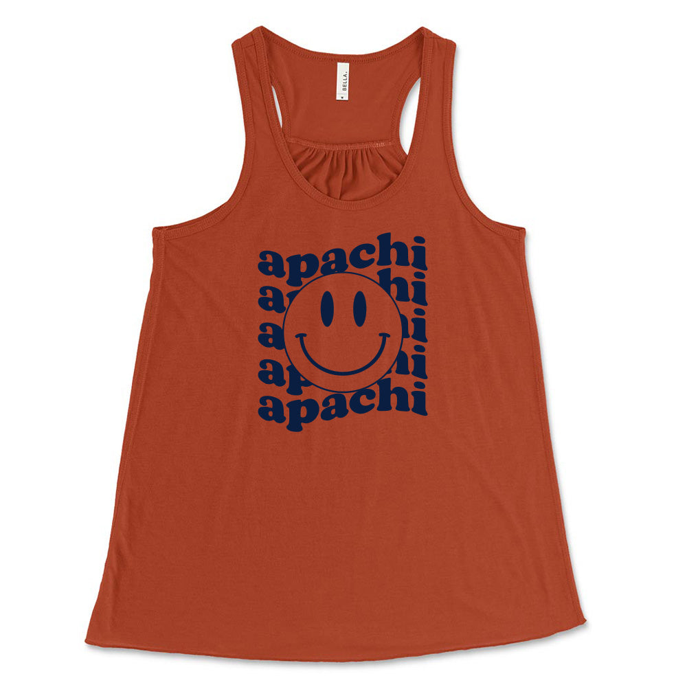 WAVY SMILEY FLOWY TANK ~ APACHI DAY CAMP ~ adult ~ flowy fit