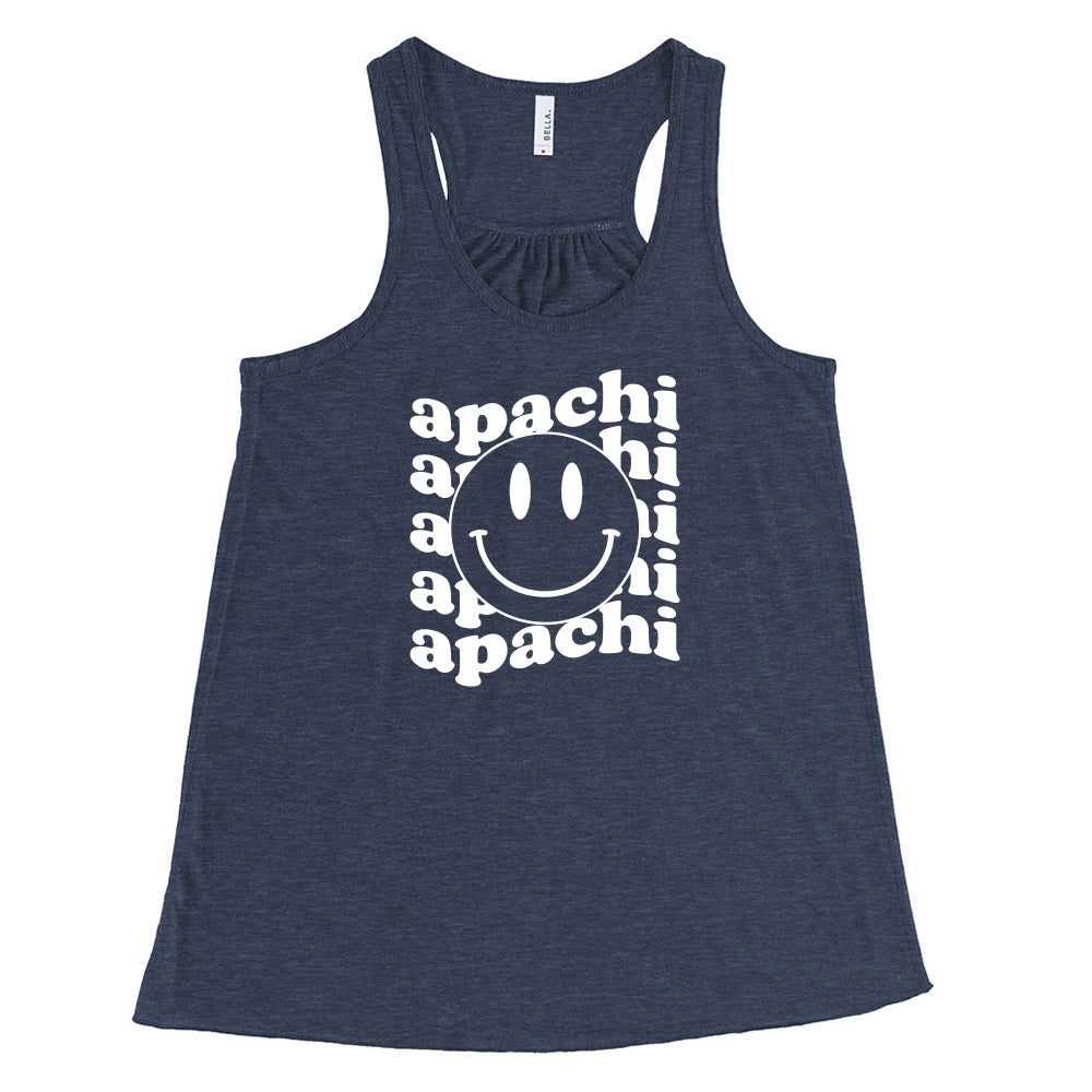 WAVY SMILEY FLOWY TANK ~ APACHI DAY CAMP ~ adult ~ flowy fit