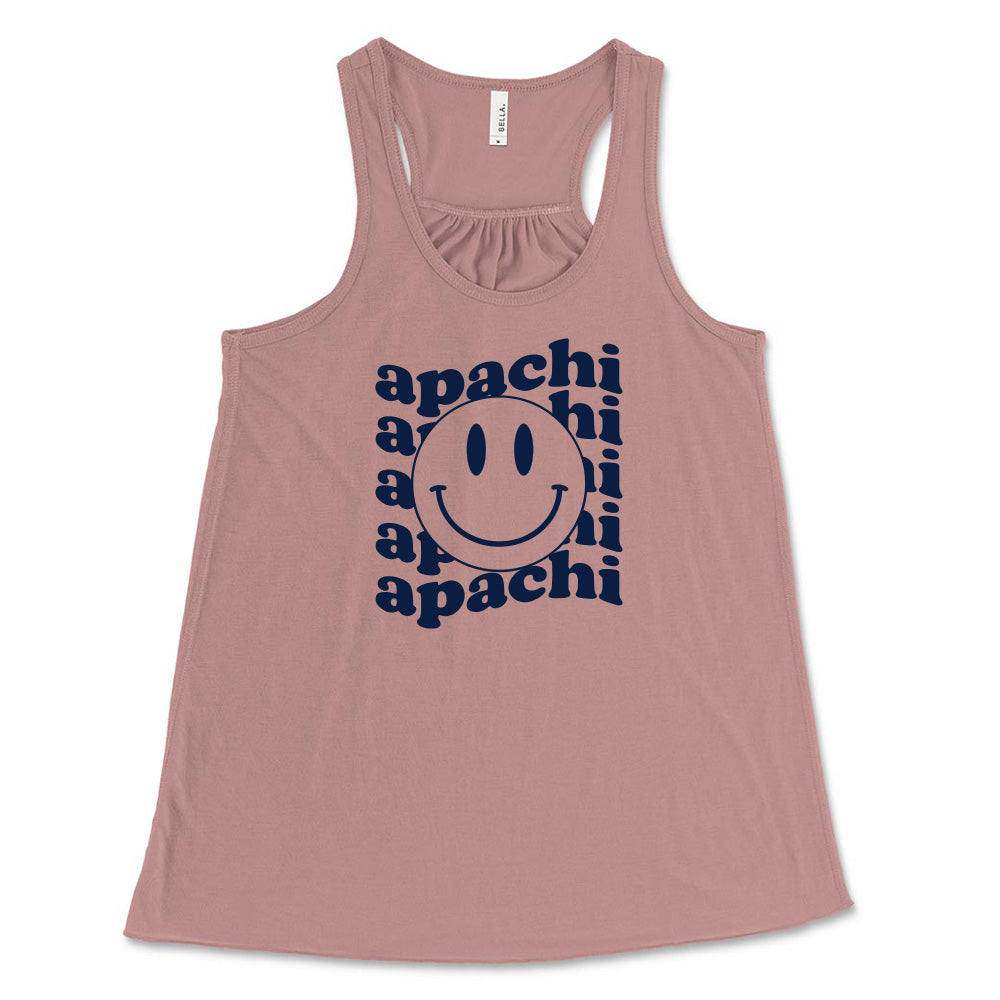 WAVY SMILEY FLOWY TANK ~ APACHI DAY CAMP ~ adult ~ flowy fit