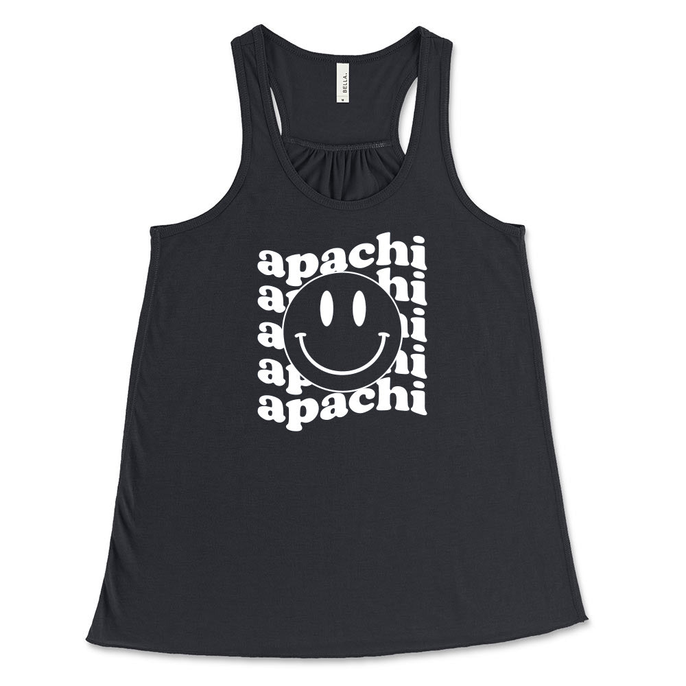WAVY SMILEY FLOWY TANK ~ APACHI DAY CAMP ~ adult ~ flowy fit